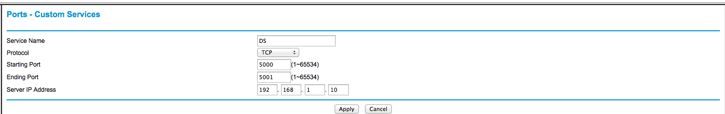 Port forwarding